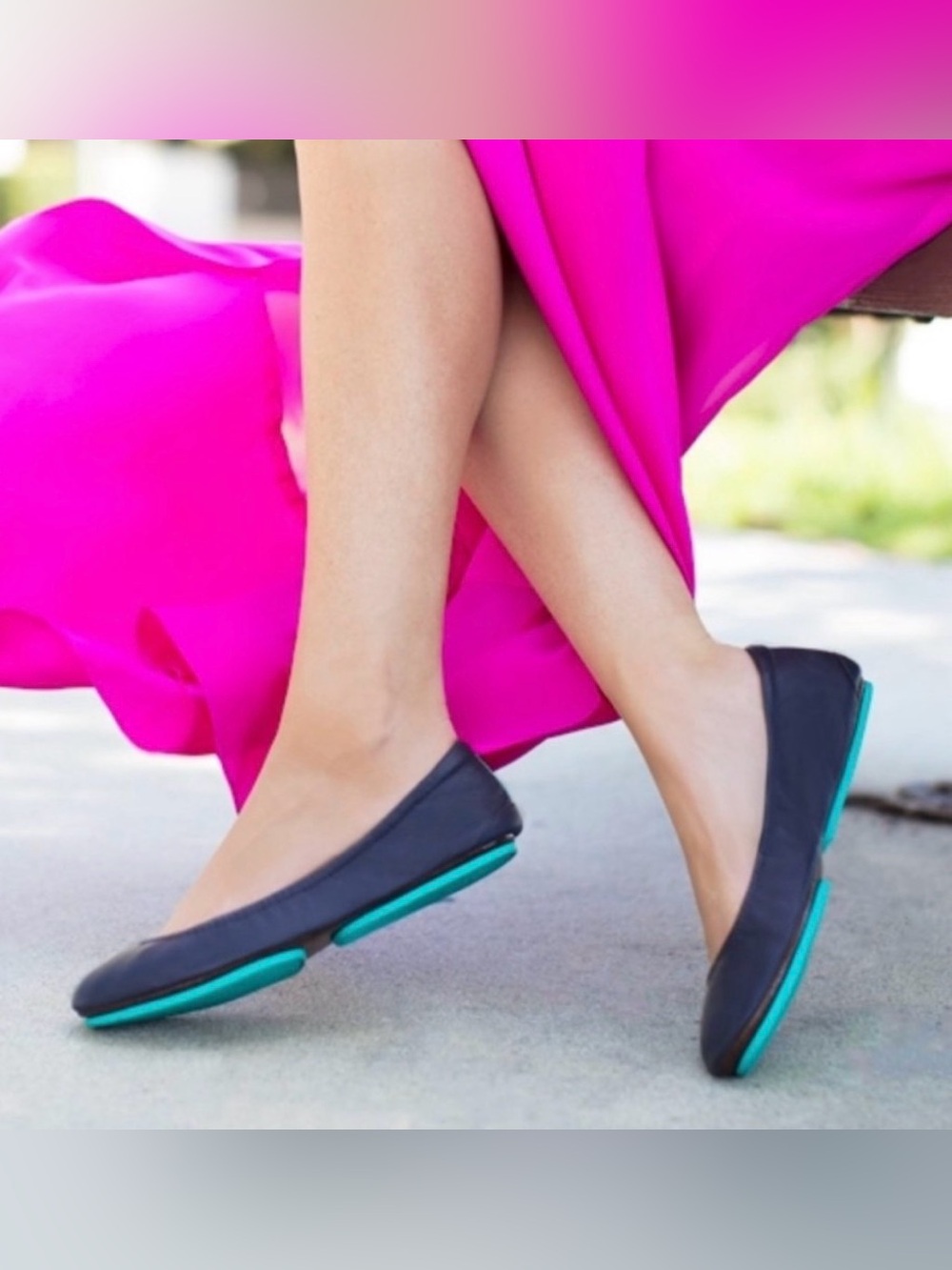 Tieks by Gavrieli Navy Blue Leather Ballet Flats Womens Size 6